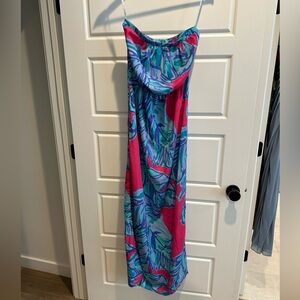 Lilly Pulitzer Emmett Strapless Maxi Dress In Chic Pink Sway - Medium